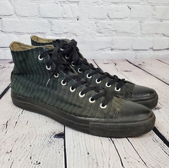Converse All Star Hightop Black and White Pinstripe Sz 11 Men